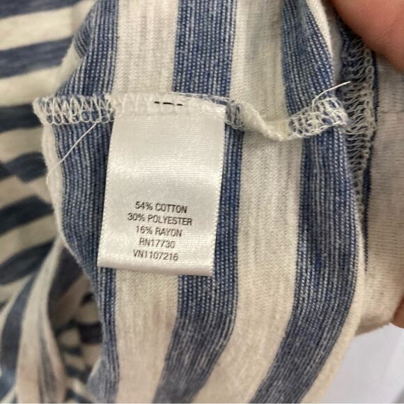 Converse off-white & blue striped pocket tee size S skater girl beachy coastal - Picture 5 of 6